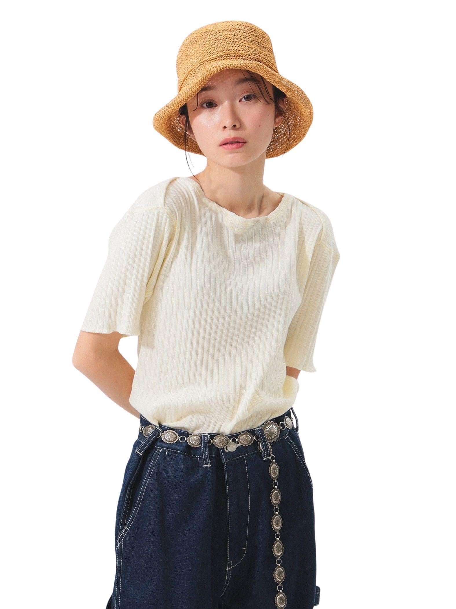 

Beams Boy S/S TEE Jacquard Rib Sailor T-Shirt Women s LT.YELLOW FREE