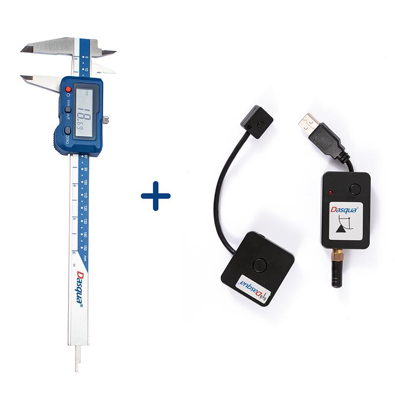 For High Quality Stainless Steel 0-150mm Digital Caliper with Data Transfer to Excel and 2-Year Warranty 0-150 mm синий