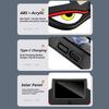 Solar Demon Eye LED Car Window Light, No Drill Led Eyes for Car Windshield, USB-C Powered Devil Eyes Warning Light for Cars Rear Window, Dynamic Rear