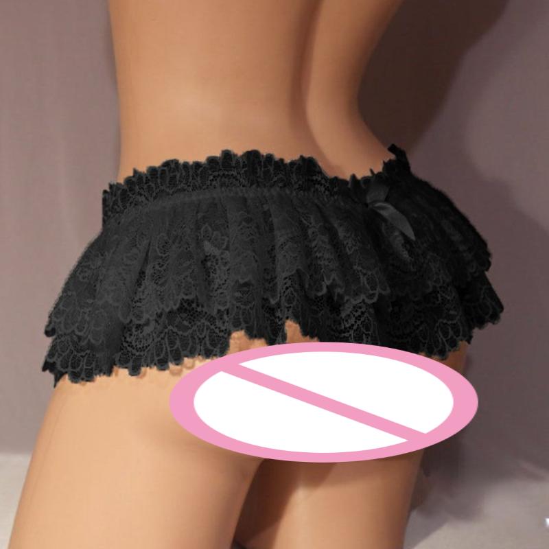 Sexy Underwear Women Erotic G-String Lace See Through Miniskirt Garter Belt Porno Panties Flirting Sex Lingerie Pole Dance Tanga