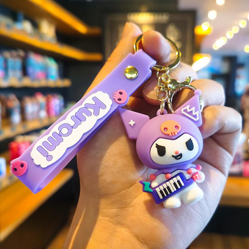 

Music Sanrio Kuramitsu Keychain Car Cute Keychain Small Gift Cross-border Foreign Trade Y2k Fashion Toys Anime Personalized Gift