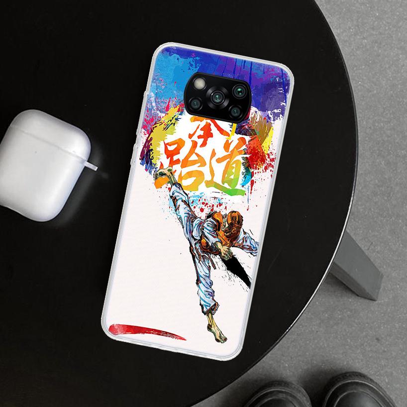 Kungfu Taekwondo Phone Case Cover for Xiaomi Poco X6 X5 X7 Pro F7 Ultra Redmi 15C 15 13C 13 12C 12 10C 10 10A 9C 9A 9T 9 Coque P
