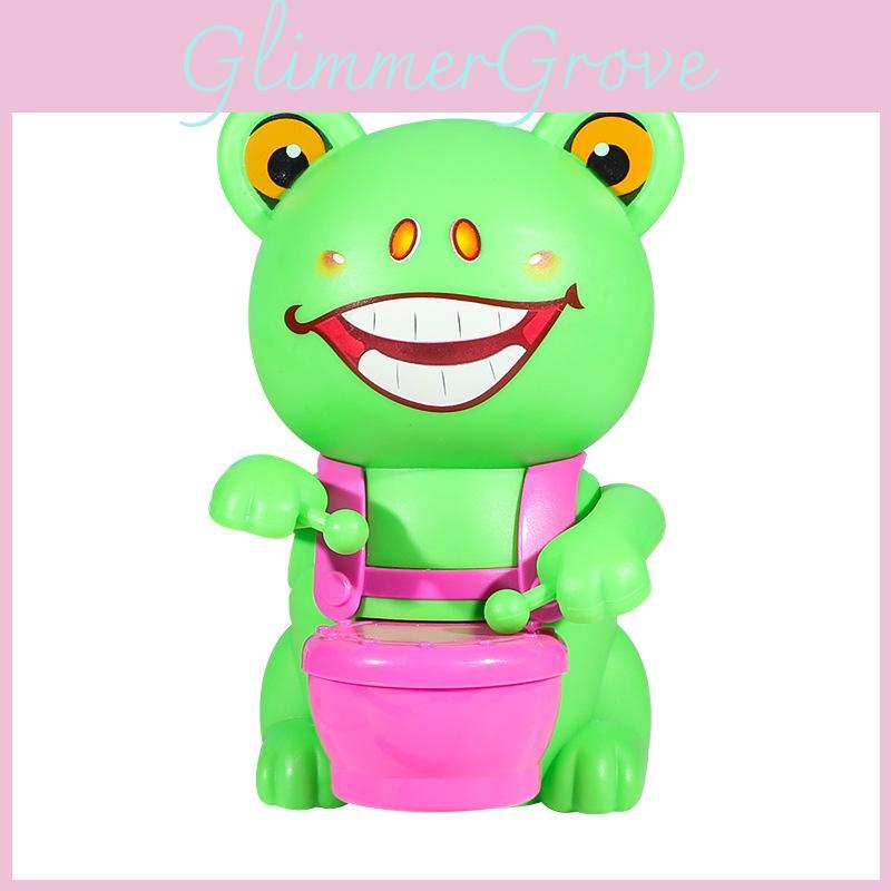 Plastic Animal Pig Bear Handcrank Drum Toy For Toddlers With Visual And Sensory Development