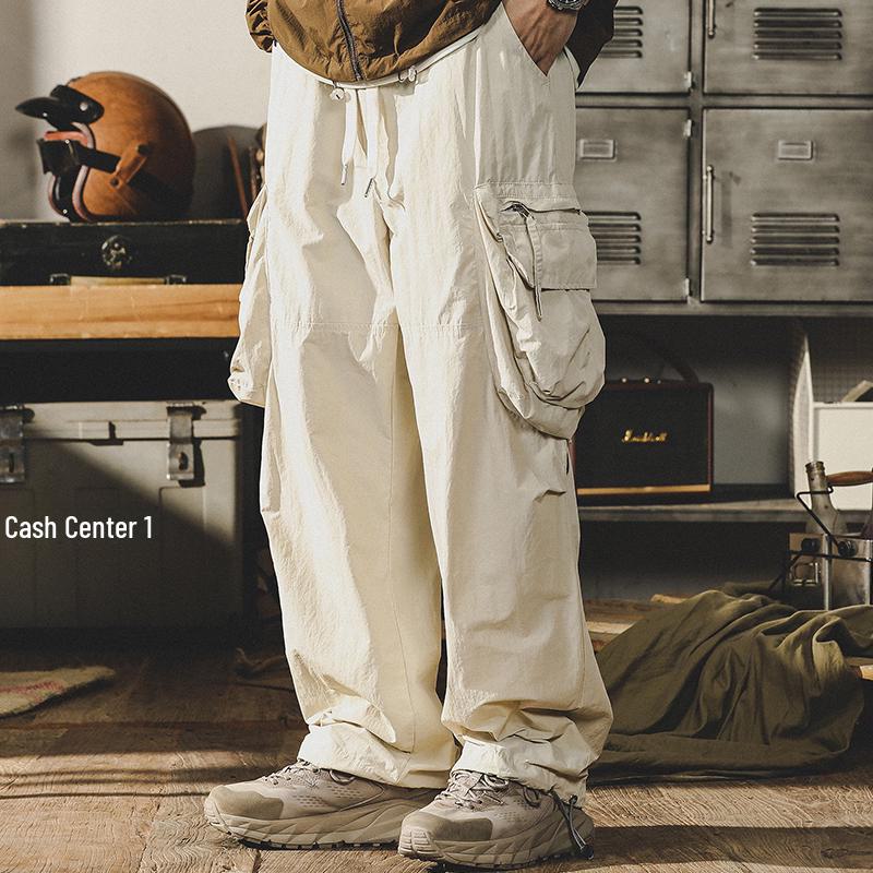 Męskie luźne spodnie spadochronowe szybkoschnące na lato