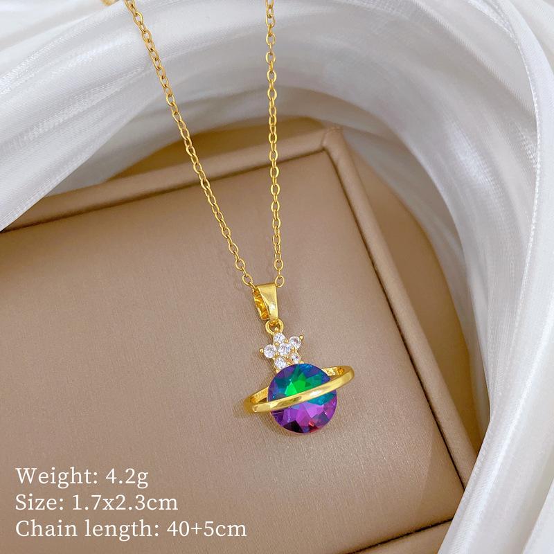 

Ожерелье-подвеска в форме галактических звезд для женщин 2025 Новая мода Ювелирные изделия из нержавеющей стали Свадебные аксессуары для вечеринок