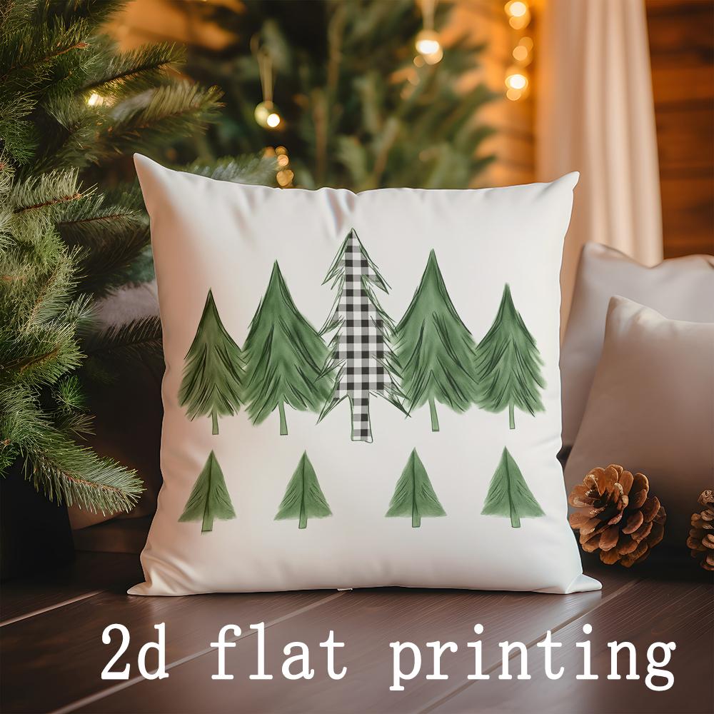Home Decor Christmas Scenes Printed Pillowcases for Home Pattern Cushion Cover Suitable for Sofa Bedroom Car Pillow Cover