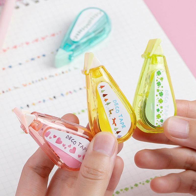 Mini Creative Korean Correction Tape Cute Floral Tree Brid Heart Pattern Correction Tape For DIY Decorative Tape  Student Stationery