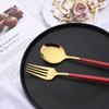 10People Black Silver Flatware Cutlery Set Knife Dessert Fork Spoon Dinnerware Stainless Steel Tableware Set Party Kitchen Tool