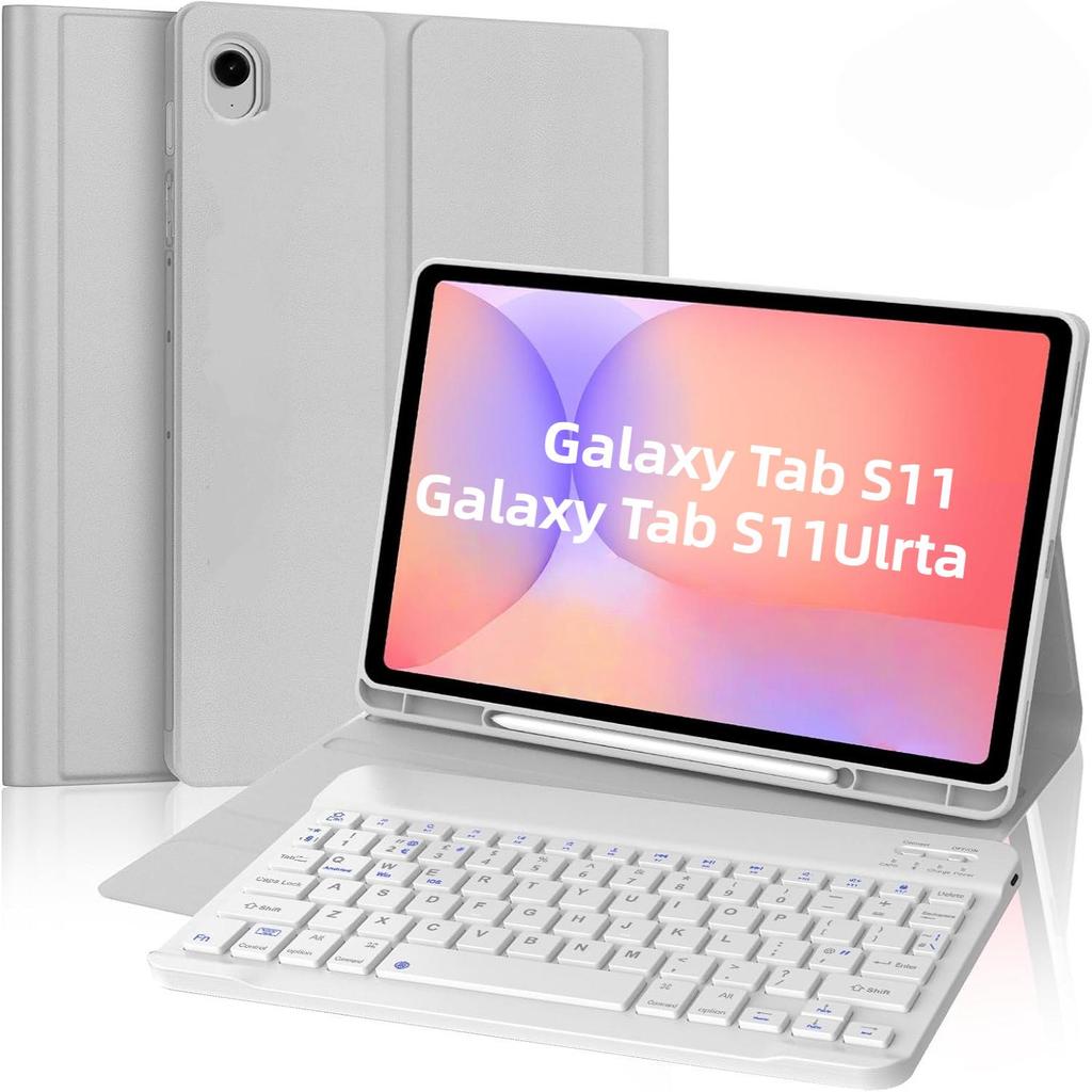 Samsung Galaxy TabS11 14,6" Schutzhülle mit externer Bluetooth-Tastatur
