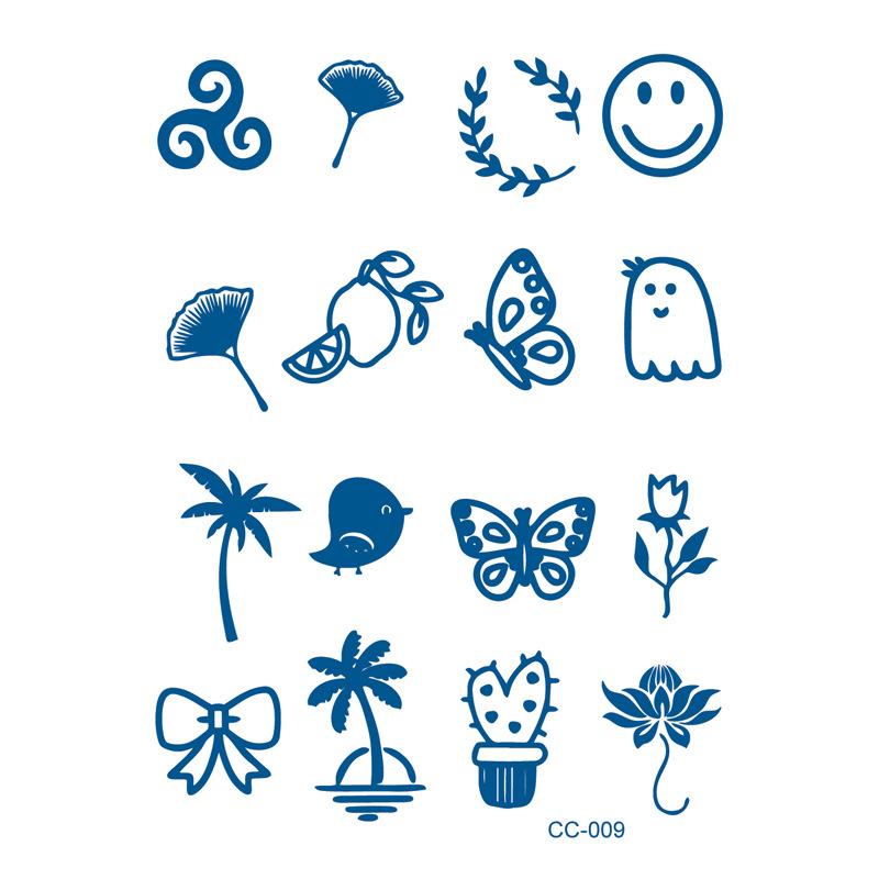 Herbal plant finger cochlear small picture juice tattoo stickers last 15 days ins wind semi-permanent