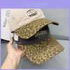Believe Leopard Print Baseball Cap With Embroidered Letters For Casual Women