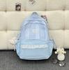 Schoolbag High-value Plaid Burden-reducing Backpack for Boys and Girls, Lightweight and Large-capacity Waterproof Backpack, Small Fresh and Versatile 