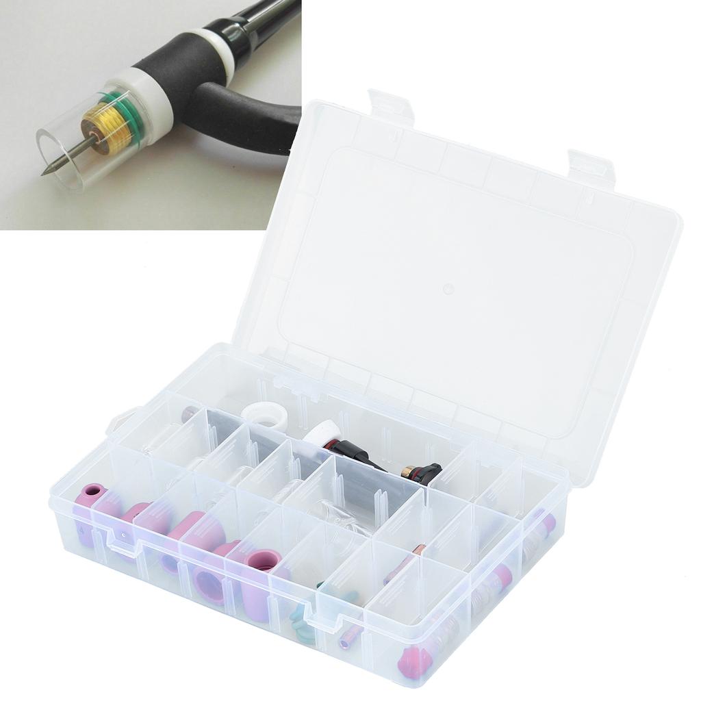 31-delat set Keramisk svetspåse Brännare Gaslins Svetsspets med Glasbehållare för WP‑17 18 26