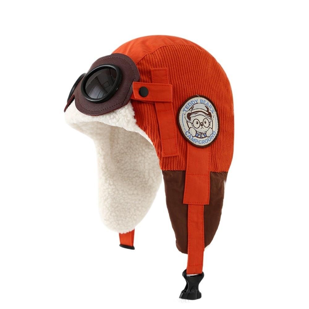 Cute Cartoon Children Pilot Hat Cold Proof Warm Hat New Ear Protection Cap  Winter