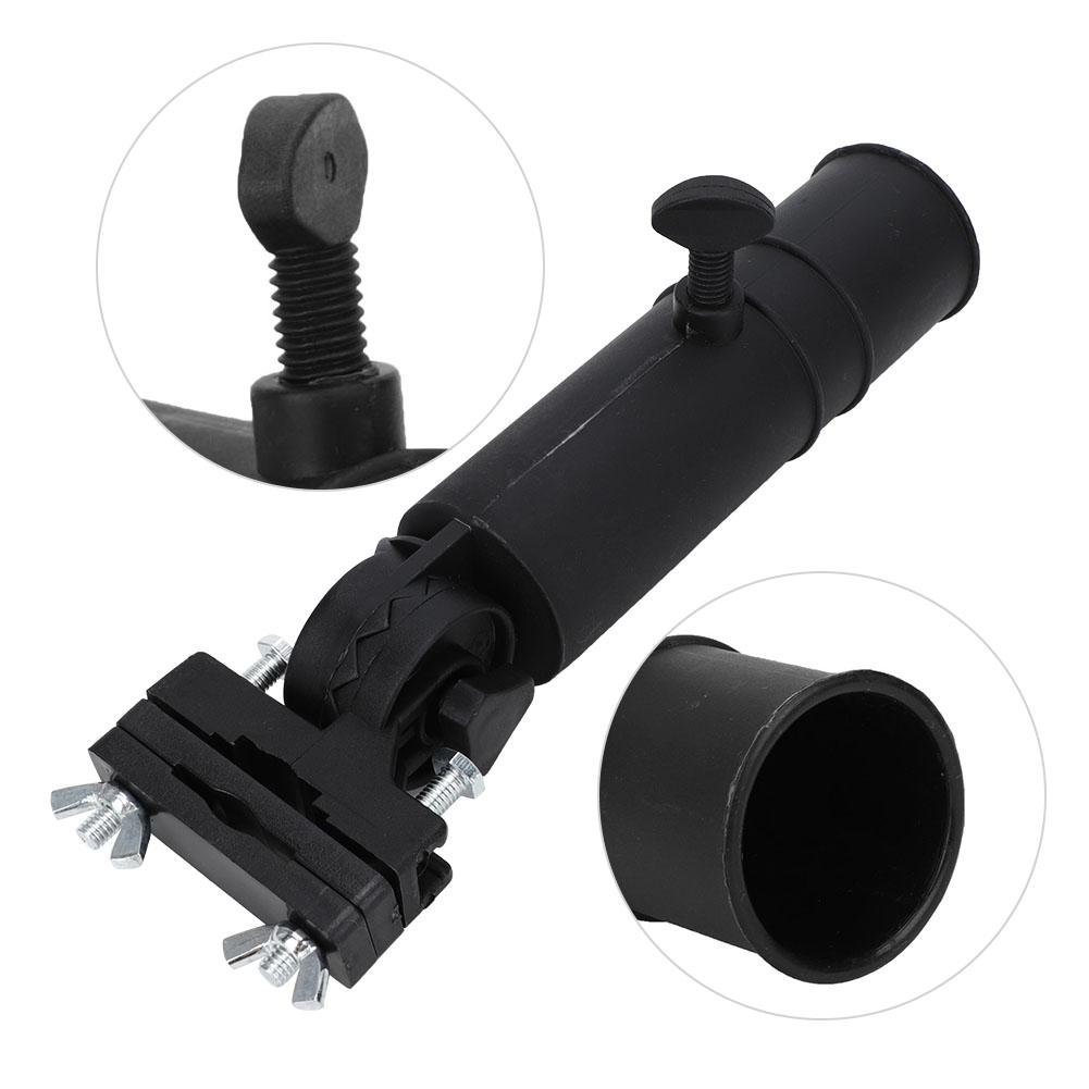 Universal Golf Cart Trolley Handle Multi Angle Adjustable Plastic Umbrella Holder Stand Black for Buggy Golf Cart or