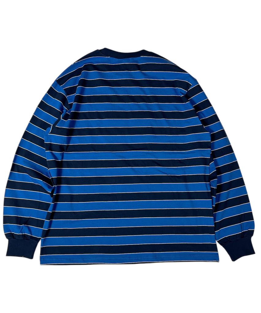 Skater Rock Old School Stripe T-Shirt ((Blue*Navy))