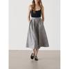 Za2024 Autumn New Women's Clothing Preppy Style Box Pleated Mid-Length Umbrella Skirt Pleated Skirt 05279279 811
