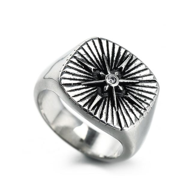 Chevalière runique viking vintage bagues scandinaves pour hommes bijoux amulette punk nordique dominateur