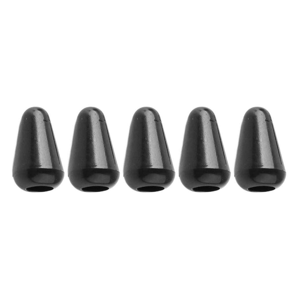 5Pcs Pickup Selector Switch Tip Electric Guitar 5 Way Knob Cap Plastic Hat Universal Accessories Black