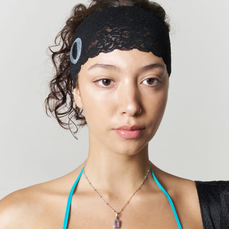 Odlyworkshop Lace Headband, Asphalt
