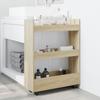 Schmaler 3-stöckiger Aufbewahrungswagen, Eckschrank-Aufbewahrungsregal, mobiler schmaler Aufbewahrungsschrank für Badezimmer, 60 x 22 x 80 cm