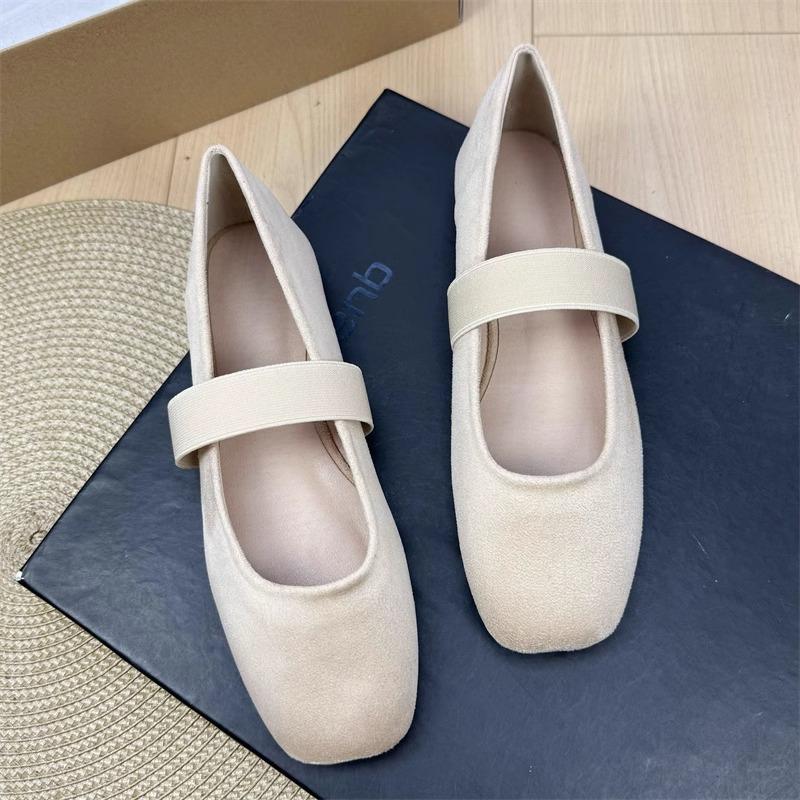 Fashion Flat Shoes for Women Retro Square Toe Shallow Mouth New Summer Ballet Mary Jane Shoes Plus Size Casual Women's Shoes 42 43