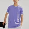 Li-Ning Soft Comfortable Loose Versatile Round Neck Pullover Short Sleeve T-Shirt Unisex Tops Blue Purple AHSU743-13