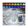 Diamond Crystal Table Lamp, 16 Colors Touch USB Charging Bedside Table Lamp Remote Control Bedside Lamp