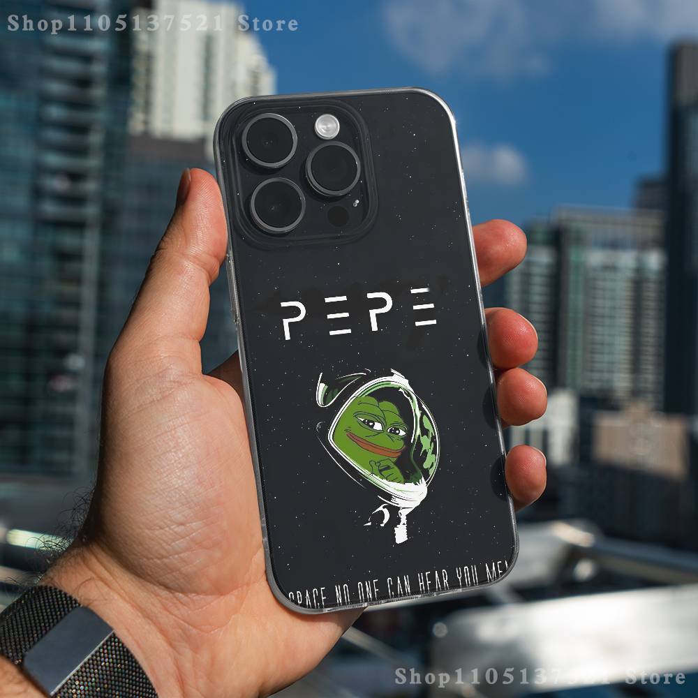 

P-Pepe The Funny Frog Phone Case For iPhone 16,15,17,12,13,14,11 Max,Pro,Plus,X,XS,XR,SE4,E Mini Transparent Cover iPhone11PROMAX