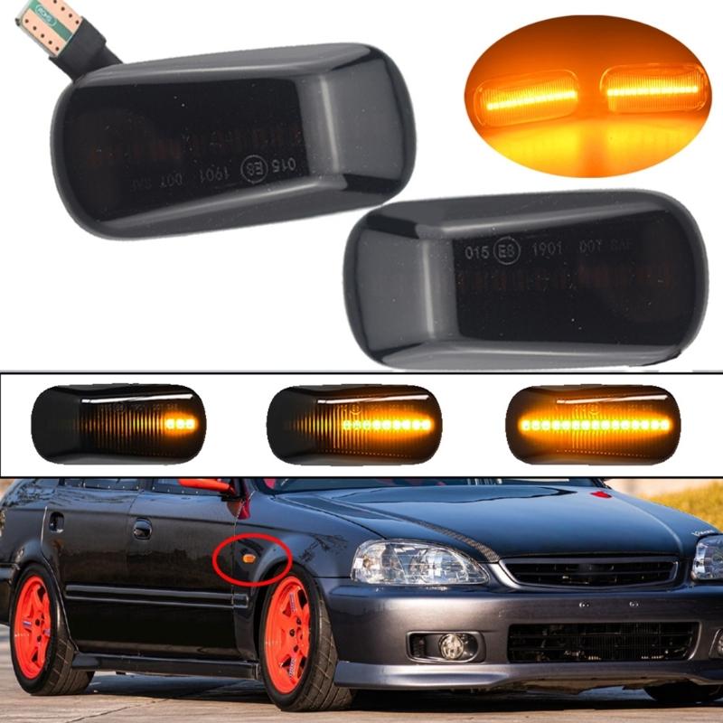 Waterproof Dustproof Bright LED Sequential Side Turn Signal Lamp Indicators for NA1 NA2 Vehicles Long Lasting Use 1 Pair