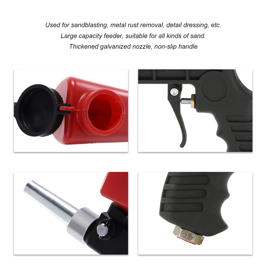 Gun Small Handheld Sand  Machine Blasting Tool 90PSI Handheld Air Gun Handheld Sandblasting Gun Pneumatic Sandblasting Tools