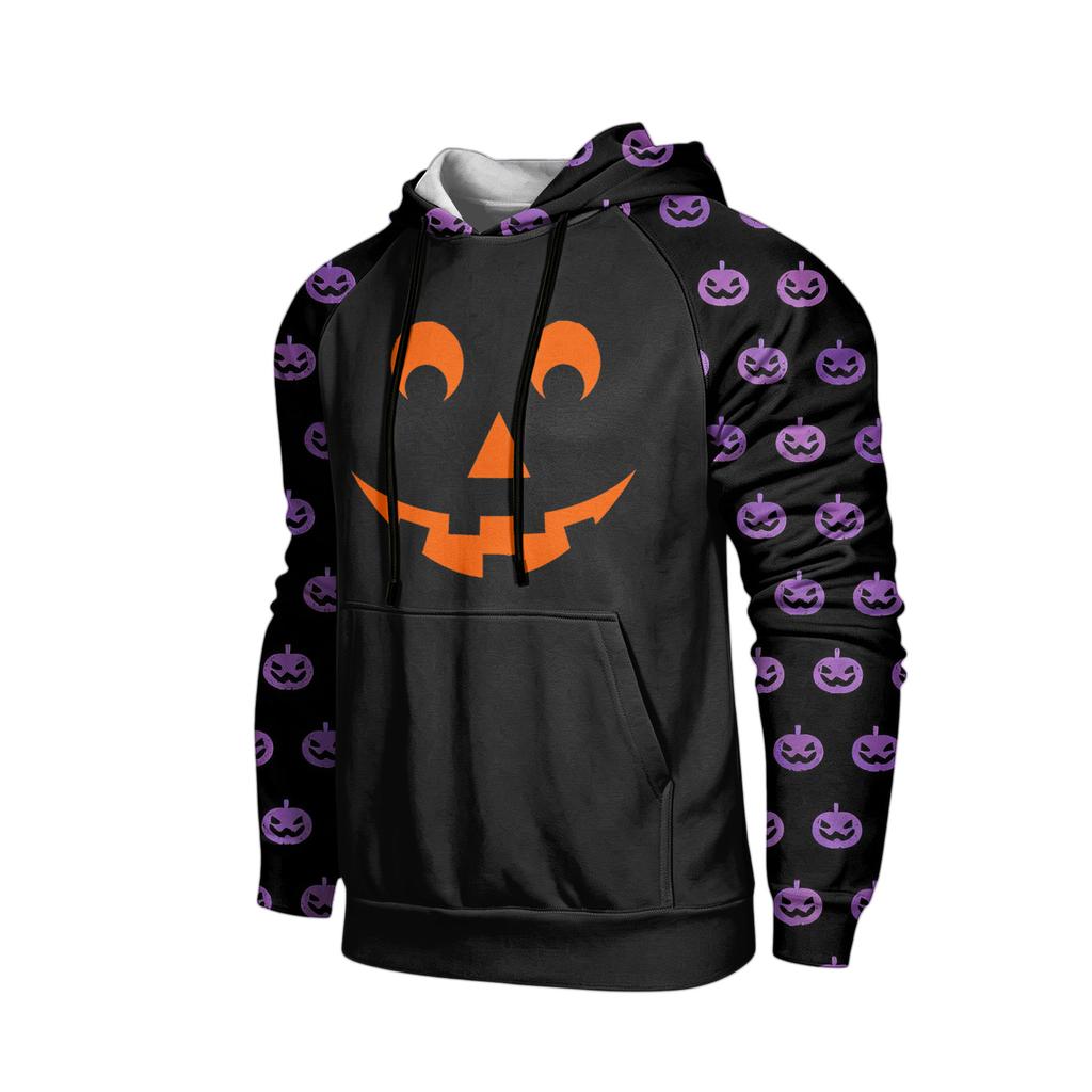 Men's Loose Fit Printed Hoodie with Pocket and Drawstring Casual Sweatshirt for Everyday Wear