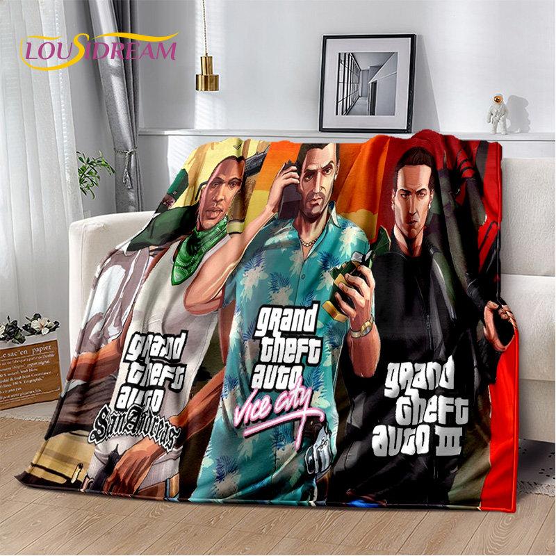 Grand Theft Auto GTA Game Gamer Soft Plush Blanket,Flannel Blanket Throw Blanket for Living Room Bedroom Bed Sofa Picnic Cover