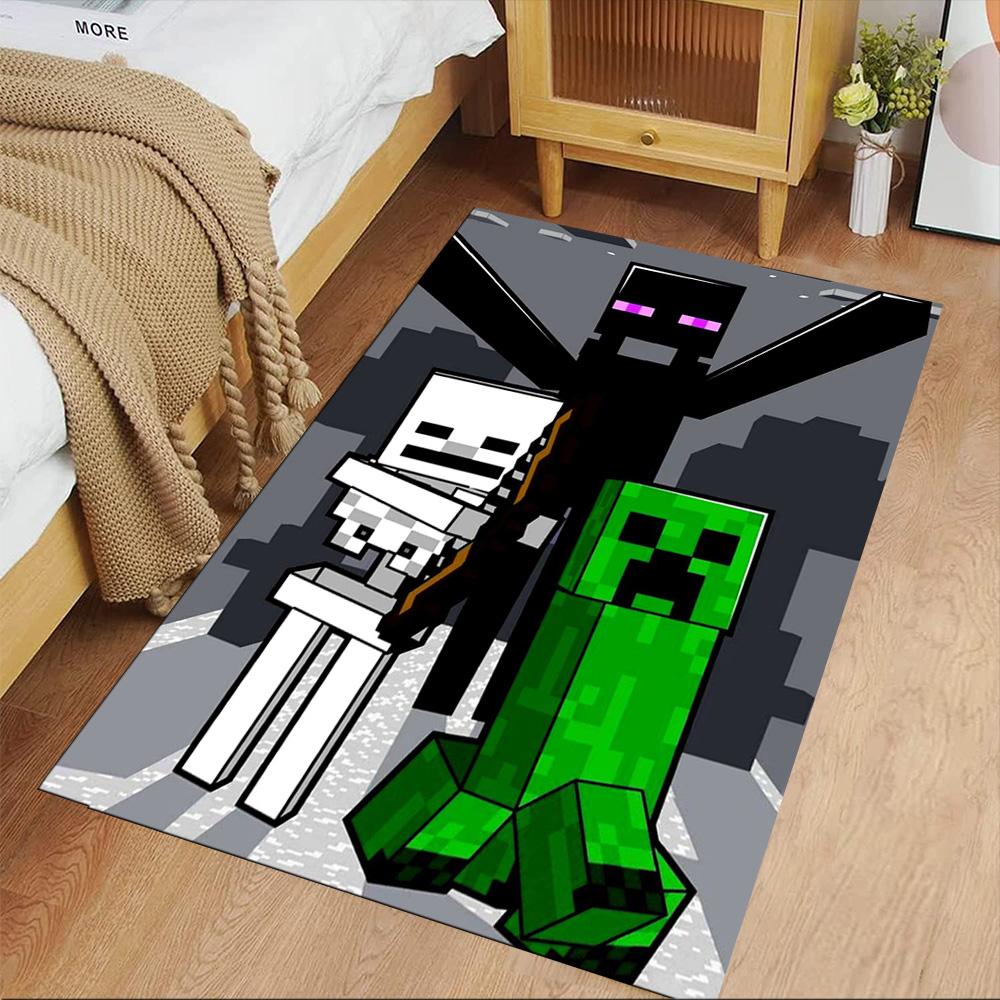Minecraft Floor Rug Office Rug Suitable for Bedrooms Foyer Game Room Dormitory Anti-slip Rug Decorate Offices Perfect Gift for Women/Men