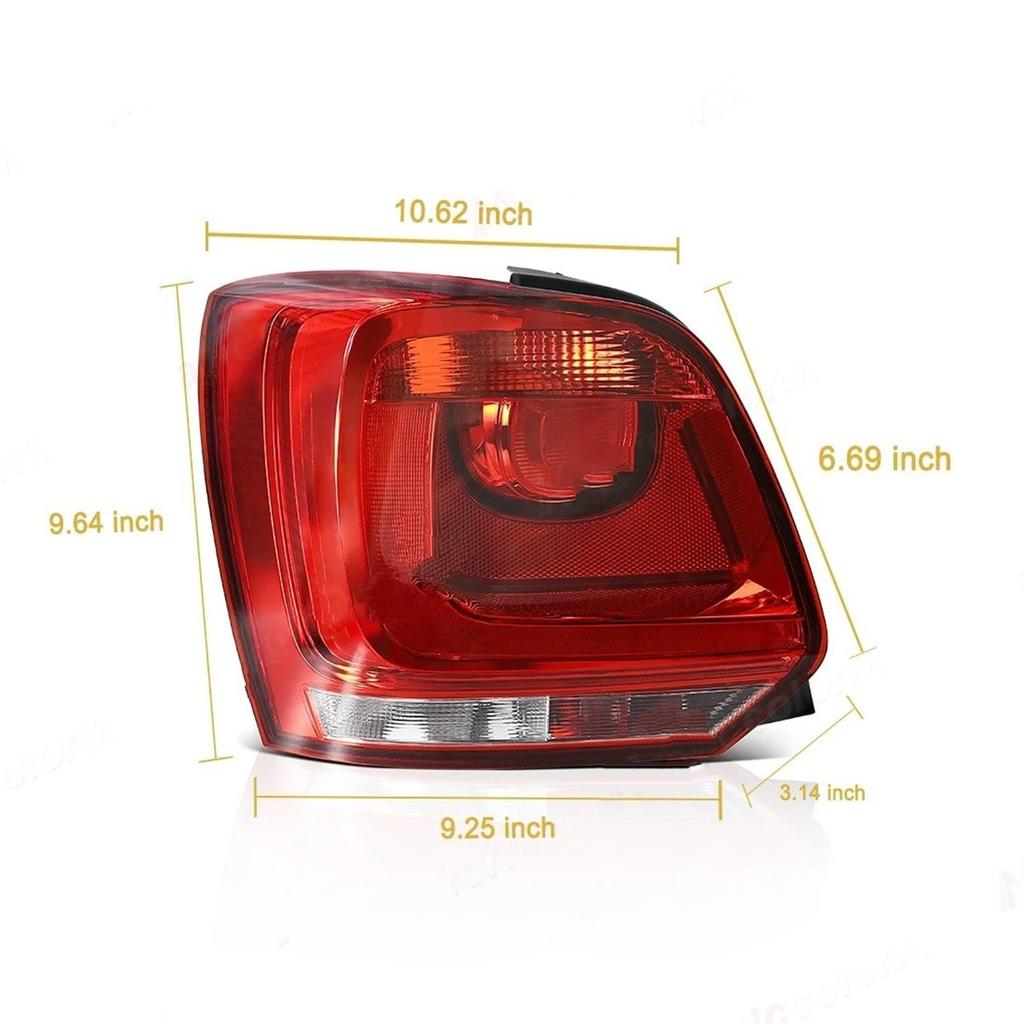 Outtail Lamp for Polo 6R 2009-2014 Taillight Brake Rear Taillight Assembly Without Bulb Rear Light Assembly (One Left Only)