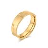 Simple Unisex Glossy Matte Mismatched Geometry Titanium Steel Ring for Men Women Wedding Jewellery Colorfast Couple Finger Ring