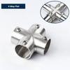 1Pc New Straight Elbow Pipe Connector Stainless Steel 2/3/4/5/6 Way Pipe Fittings 19/25/32mm Tube Joint Furniture Hardware