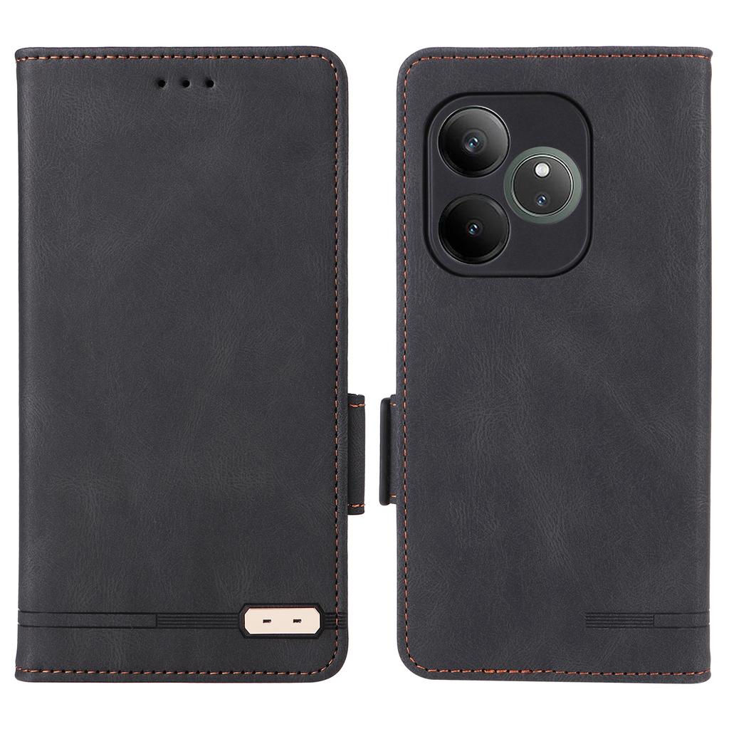 For Realme GT 6 5G/GT 6T 5G/GT Neo6 5G/GT Neo6 SE 5G Case Leather Wallet Hardware Decor Phone Cover