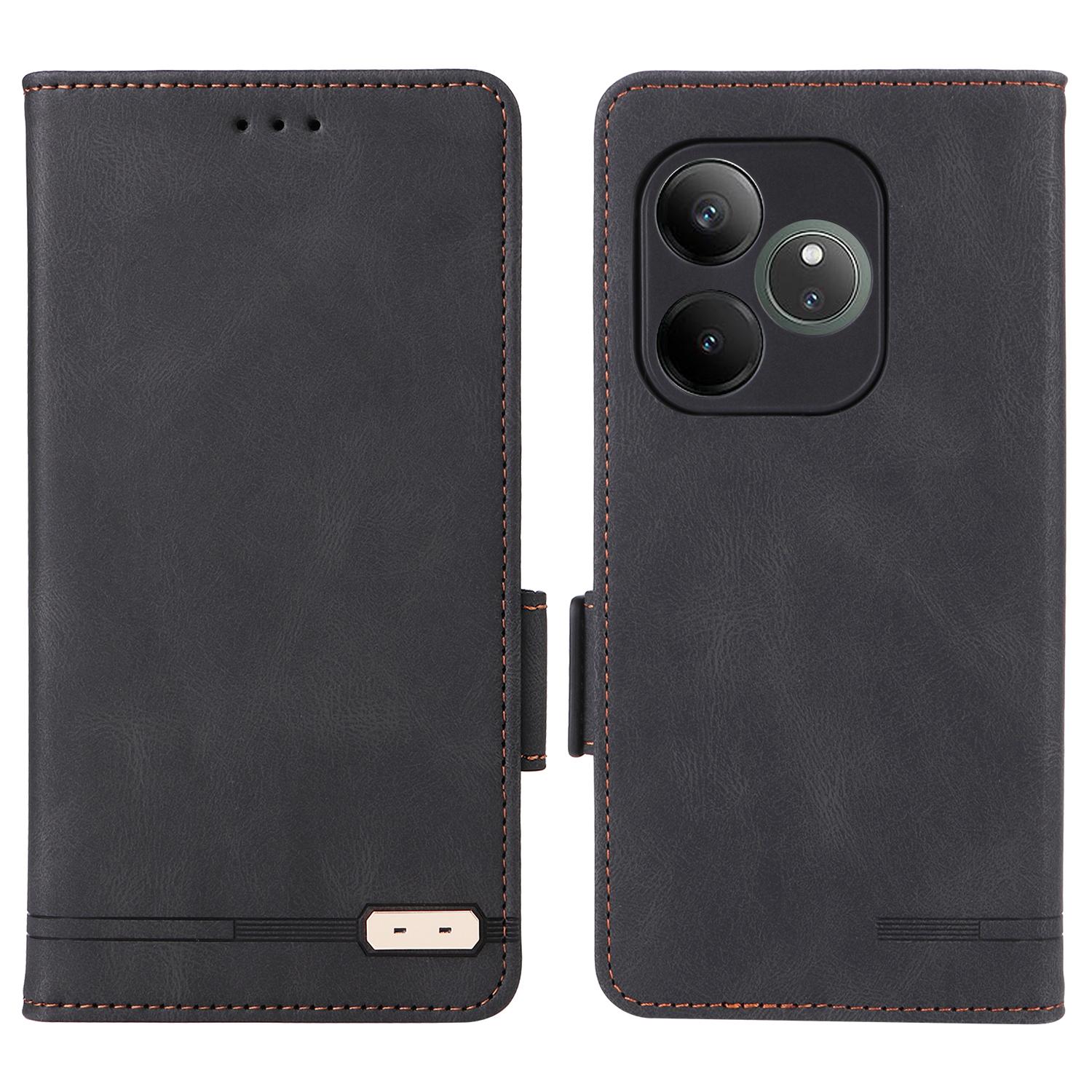 

For Realme GT 6 5G/GT 6T 5G/GT Neo6 5G/GT Neo6 SE 5G Case Leather Wallet Hardware Decor Phone Cover A