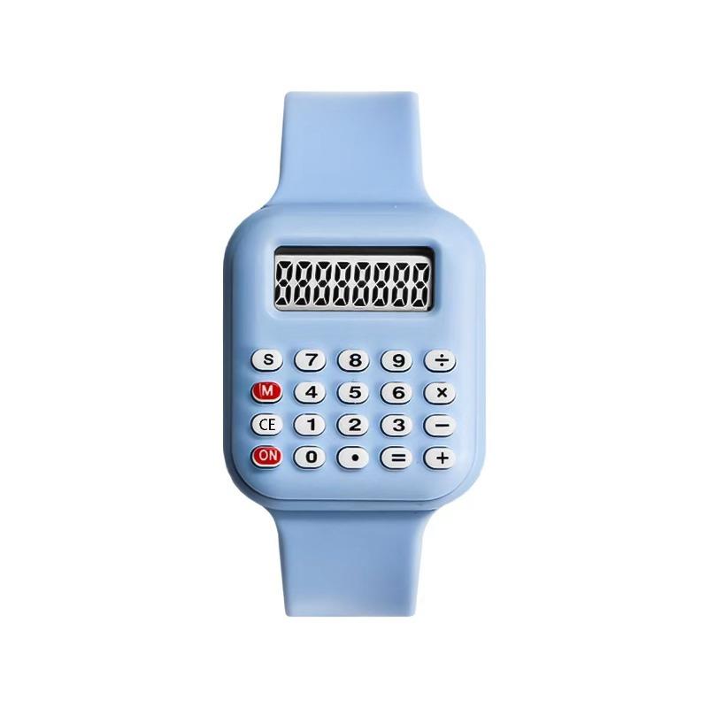 1pz Mini computer elettronico per bambini orologio elettronico conteggio e conteggio date calcolatrice elettronica multifunzione orologio sportivo