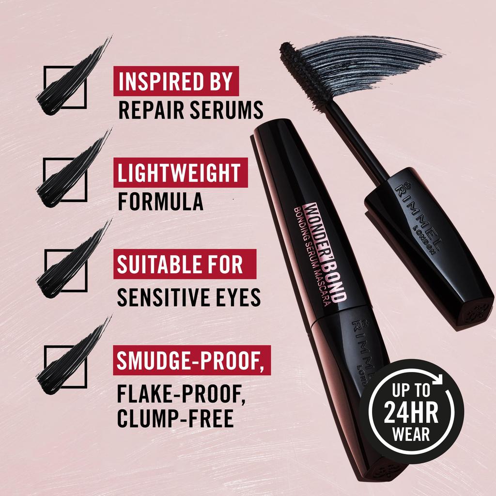 RIMMEL Wonder Bond Serum Mascara 001 Black 11ml