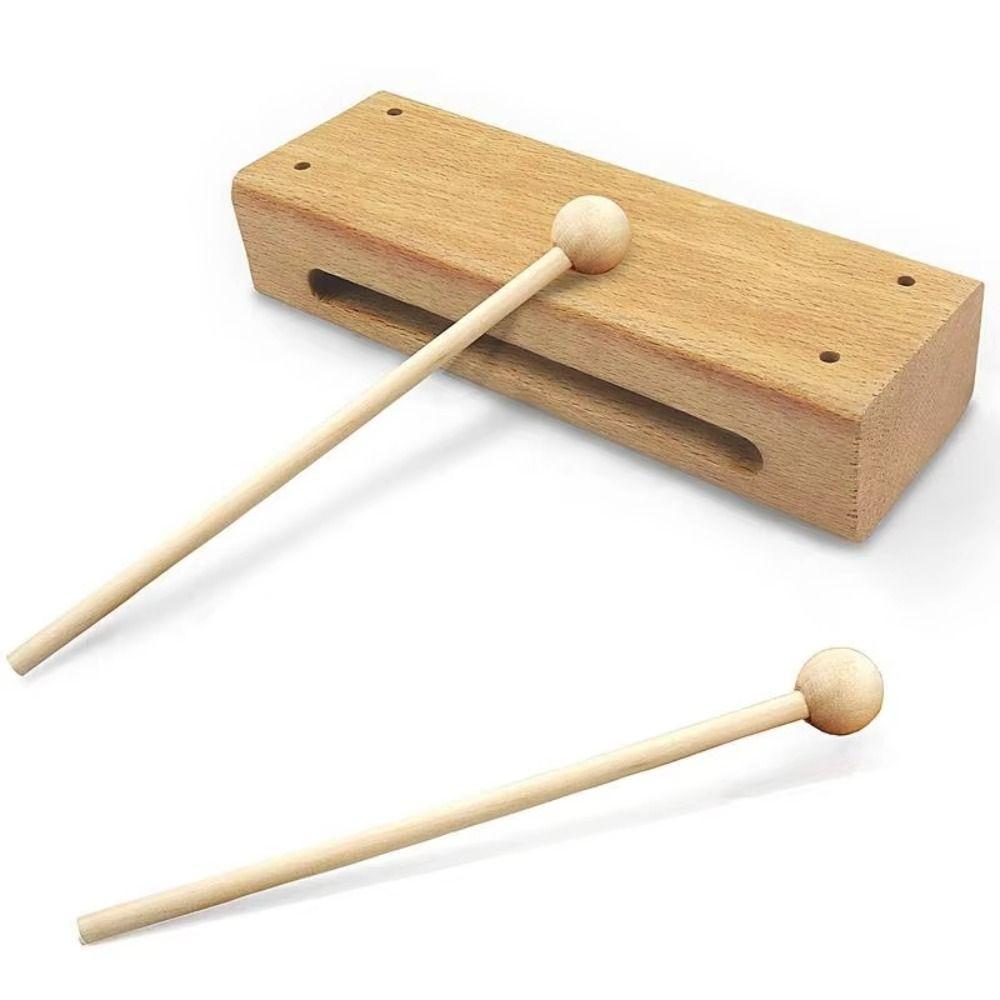 Wood Beaters Musical Rhythm Block with Mallets Beaters Sticks  for Children Toy