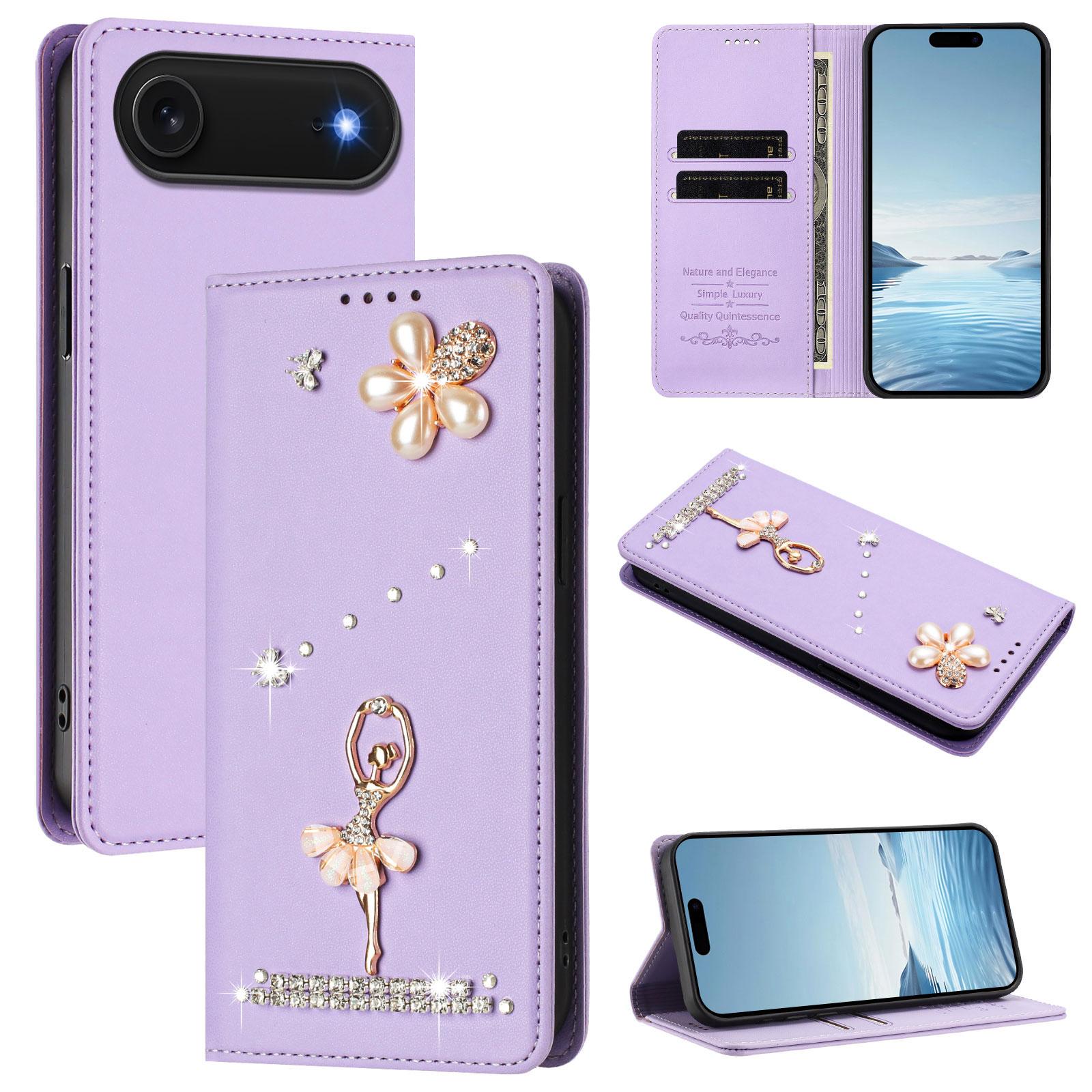 

Diamond Cute Cards Solt Wallet Leather Phone Case For iPhone 17 Pro Max 16 Plus 15 14 13 12 11 Flip Bag Pocket Kickstand Cover iPhone 15 Pro Max
