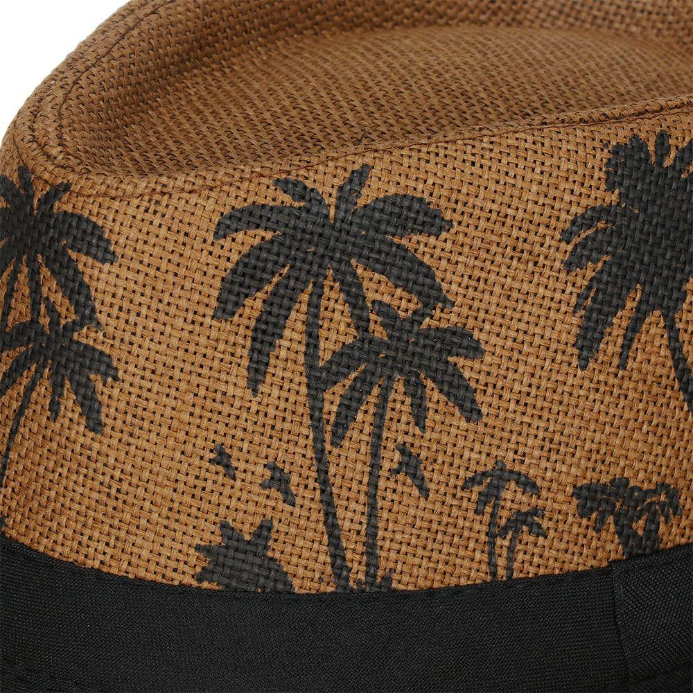 2022 Men Women Fedora Cap Couple Coconut Trees Pattern Beach Hat Jazz Cap Top Hats