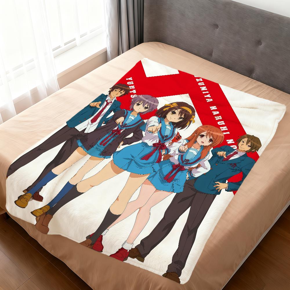 anime The m-Melancholy of Haruhi Suzumiya soft warm plush blanket dormitory sofa living room pet hogar bedroom gift home Flannel