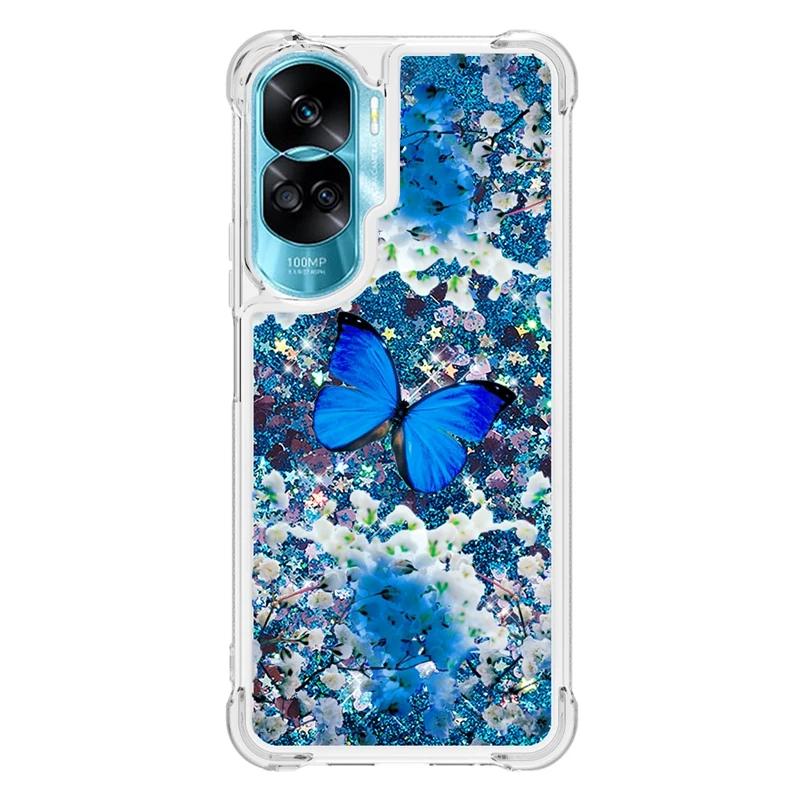 For Honor 90 Lite Case Cartoon Painted Pattern Quicksand Liquid Cover For Huawei Honor 90 Lite Honor90 90Lite Phone Case Fundas