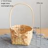 With Handle Wood Basket Handmade Handhold Weaving Flower Basket Vine  Living Room Decoration