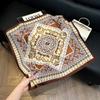 Mother's Day Silk Scarf Muse Festival Gift Simulation Silk Silk Scarf Premium Spring and Summer Square Scarf 71 Silk Decorative Small Scarf