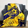 Couverture en Flanelle Imprimée Maccabi Tel-Aviv FC Haute Qualité Chaude Confortable Couverture pour Toutes les Saisons Parfaite pour les Cadeaux Décoration Intérieure