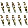Lot of 10 Yellow Galvanized Steel Toggle Latches - Locking Lever for Drawers and Boxes